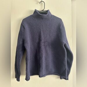 J. Crew Women's Navy Turtleneck Sweater
